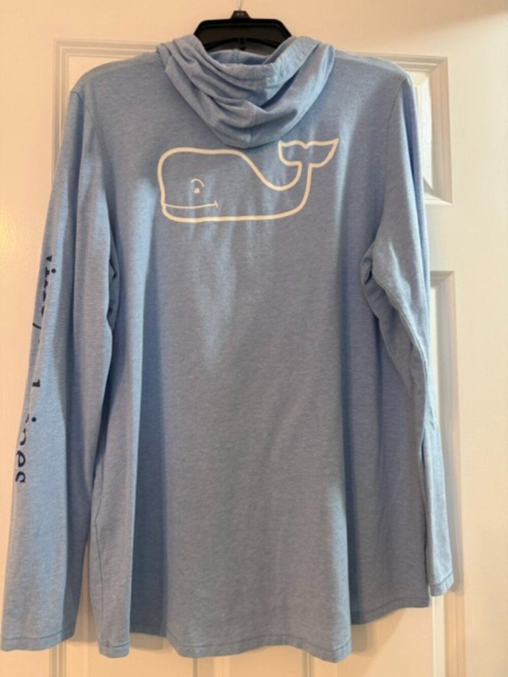 Vineyard Vines, ladies pullover hoodie tee, in light blue, size XL - Picture 2 of 5
